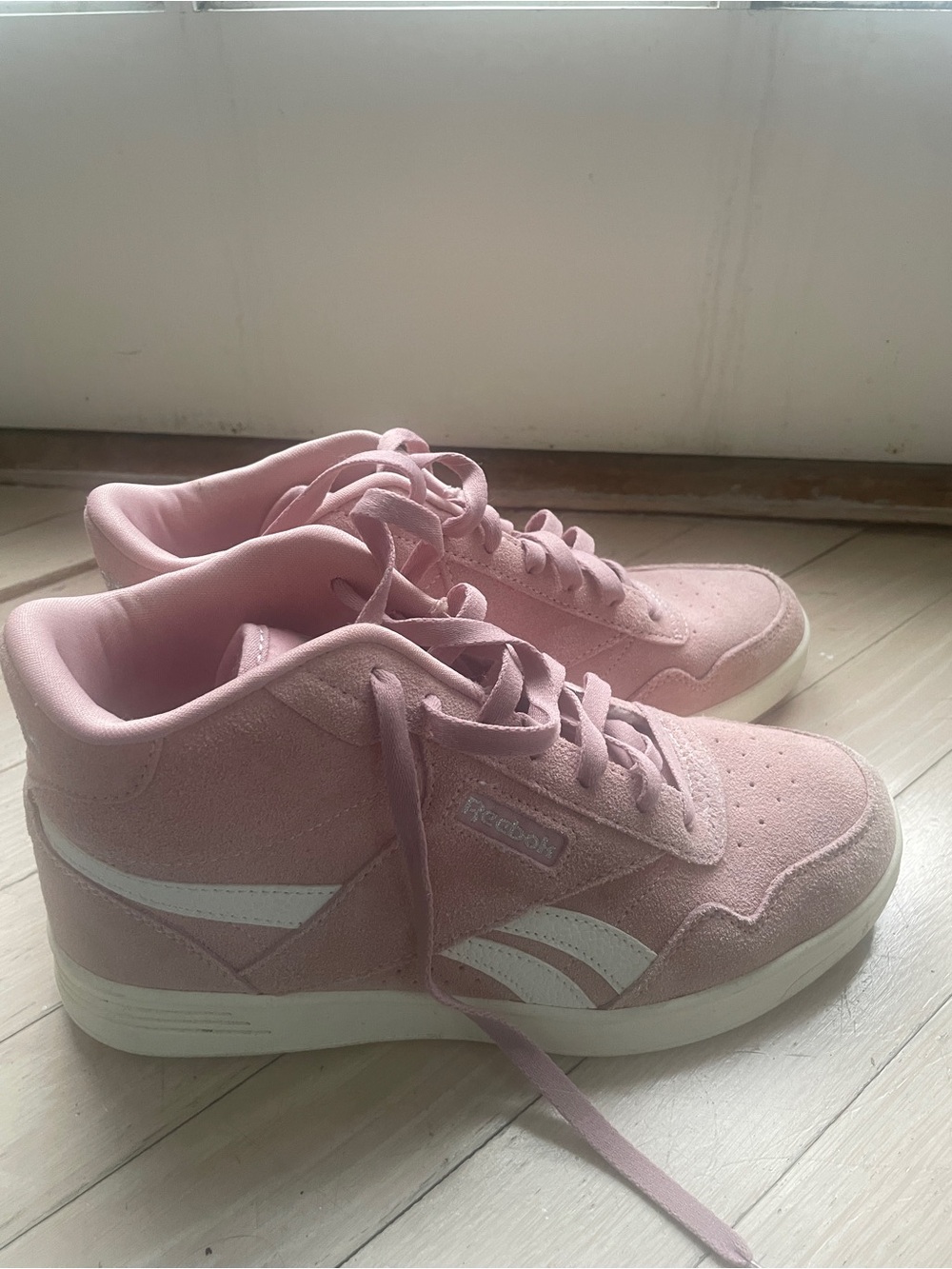 Reebok Women's Blush Pink Suede Casual Sneakers